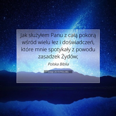 Dzieje 20:19 POLUBG Obraz Wersetu Biblijnego