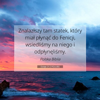 Dzieje 21:2 Werset Biblijny Wyjaśniony