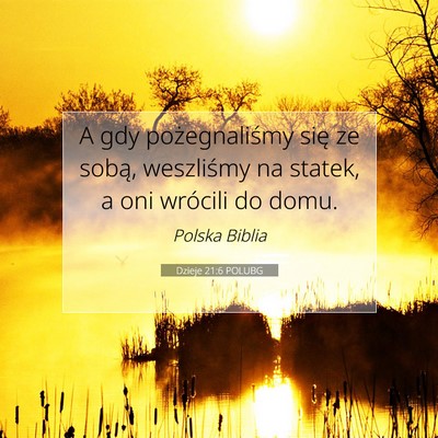 Dzieje 21:6 Werset Biblijny Wyjaśniony