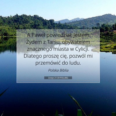 Dzieje 21:39 POLUBG Obraz Wersetu Biblijnego