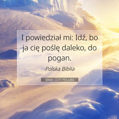 Dzieje 22:21 POLUBG Obraz Wersetu Biblijnego