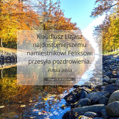 Dzieje 23:26 POLUBG Obraz Wersetu Biblijnego
