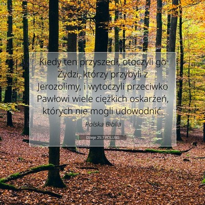 Dzieje 25:7 POLUBG Obraz Wersetu Biblijnego