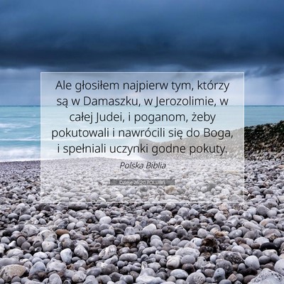 Dzieje 26:20 POLUBG Obraz Wersetu Biblijnego