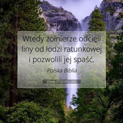 Dzieje 27:32 POLUBG Obraz Wersetu Biblijnego