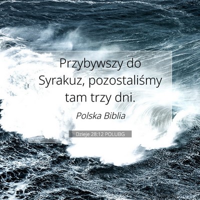 Dzieje 28:12 Werset Biblijny Wyjaśniony