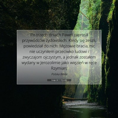 Dzieje 28:17 POLUBG Obraz Wersetu Biblijnego