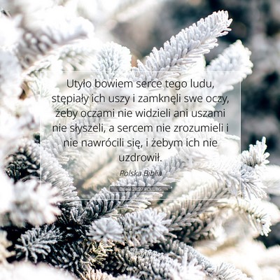 Dzieje 28:27 Werset Biblijny Wyjaśniony