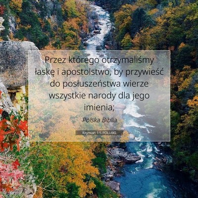 Rzymian 1:5 POLUBG Obraz Wersetu Biblijnego