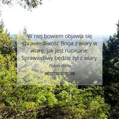 Rzymian 1:17 POLUBG Obraz Wersetu Biblijnego