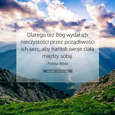Rzymian 1:24 POLUBG Obraz Wersetu Biblijnego