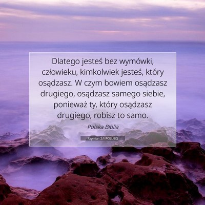Rzymian 2:1 POLUBG Obraz Wersetu Biblijnego