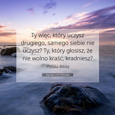 Rzymian 2:21 POLUBG Obraz Wersetu Biblijnego