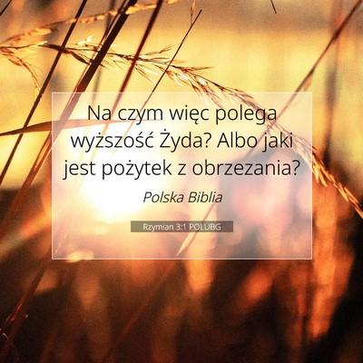 Rzymian 3:1 POLUBG Obraz Wersetu Biblijnego