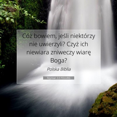 Rzymian 3:3 POLUBG Obraz Wersetu Biblijnego