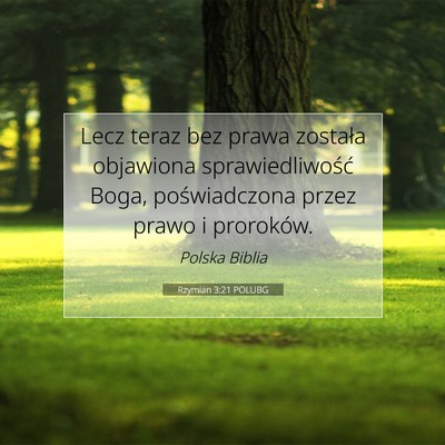 Rzymian 3:21 POLUBG Obraz Wersetu Biblijnego