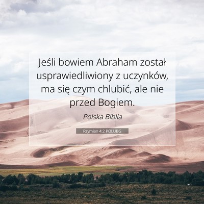 Rzymian 4:2 POLUBG Obraz Wersetu Biblijnego