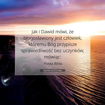 Rzymian 4:6 POLUBG Obraz Wersetu Biblijnego