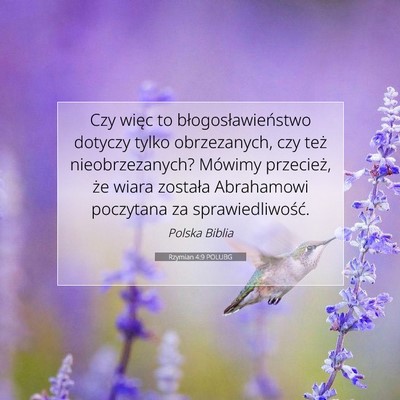 Rzymian 4:9 POLUBG Obraz Wersetu Biblijnego