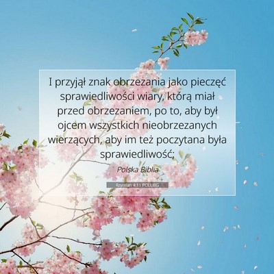 Rzymian 4:11 POLUBG Obraz Wersetu Biblijnego
