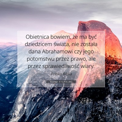 Rzymian 4:13 POLUBG Obraz Wersetu Biblijnego