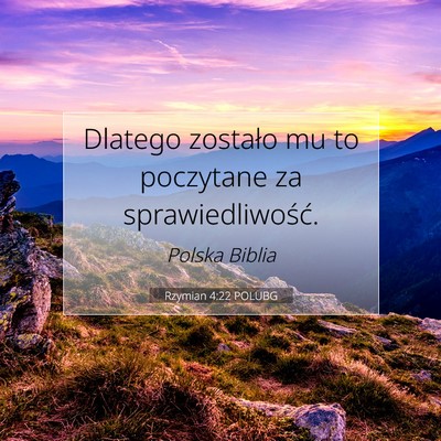 Rzymian 4:22 POLUBG Obraz Wersetu Biblijnego
