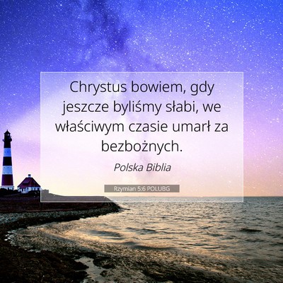 Rzymian 5:6 POLUBG Obraz Wersetu Biblijnego
