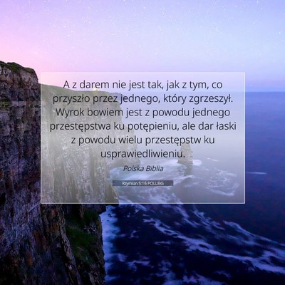 Rzymian 5:16 POLUBG Obraz Wersetu Biblijnego