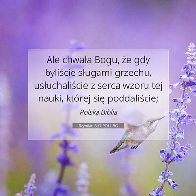 Rzymian 6:17 POLUBG Obraz Wersetu Biblijnego