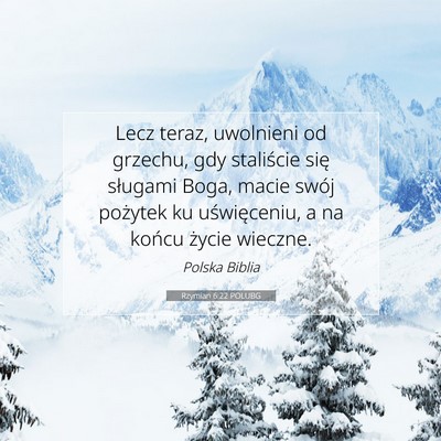 Rzymian 6:22 POLUBG Obraz Wersetu Biblijnego