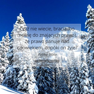 Rzymian 7:1 POLUBG Obraz Wersetu Biblijnego
