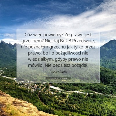 Rzymian 7:7 POLUBG Obraz Wersetu Biblijnego