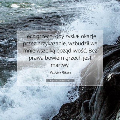 Rzymian 7:8 POLUBG Obraz Wersetu Biblijnego