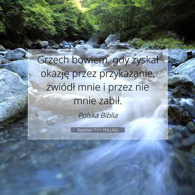 Rzymian 7:11 POLUBG Obraz Wersetu Biblijnego