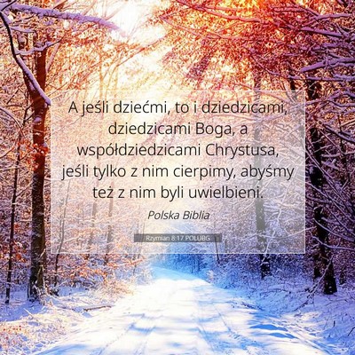 Rzymian 8:17 POLUBG Obraz Wersetu Biblijnego