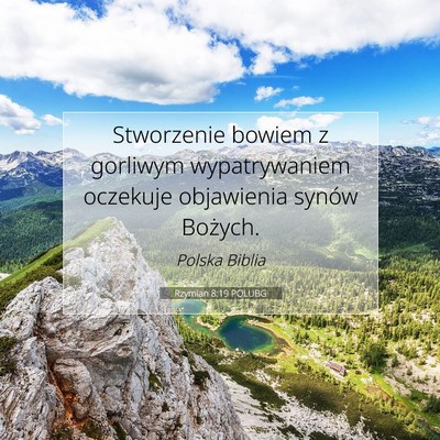 Rzymian 8:19 POLUBG Obraz Wersetu Biblijnego