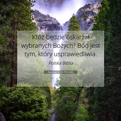 Rzymian 8:33 POLUBG Obraz Wersetu Biblijnego