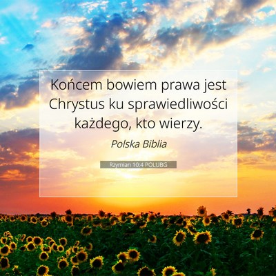 Rzymian 10:4 POLUBG Obraz Wersetu Biblijnego