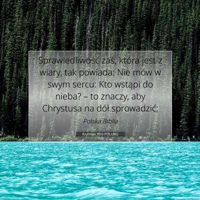 Rzymian 10:6 POLUBG Obraz Wersetu Biblijnego