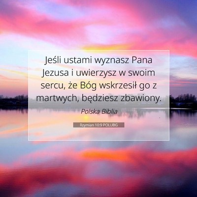 Rzymian 10:9 POLUBG Obraz Wersetu Biblijnego