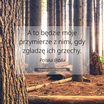 Rzymian 11:27 POLUBG Obraz Wersetu Biblijnego