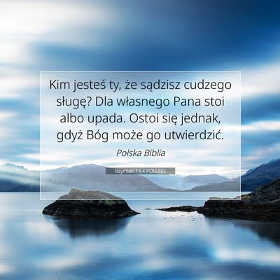 Rzymian 14:4 POLUBG Obraz Wersetu Biblijnego