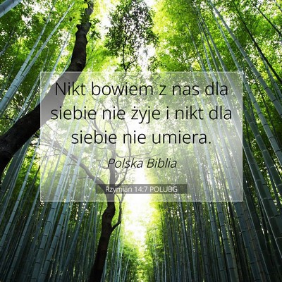 Rzymian 14:7 POLUBG Obraz Wersetu Biblijnego