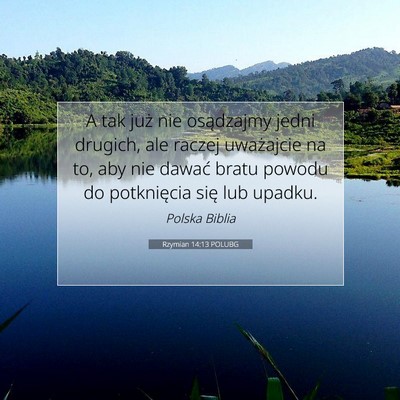 Rzymian 14:13 POLUBG Obraz Wersetu Biblijnego