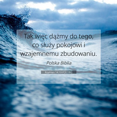 Rzymian 14:19 POLUBG Obraz Wersetu Biblijnego