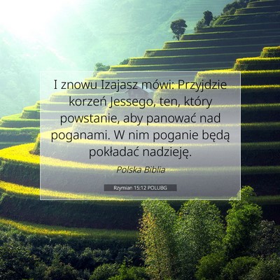 Rzymian 15:12 POLUBG Obraz Wersetu Biblijnego