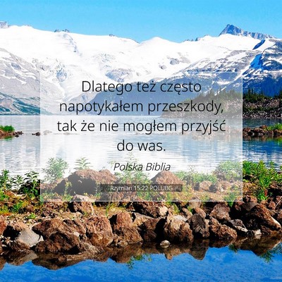 Rzymian 15:22 POLUBG Obraz Wersetu Biblijnego