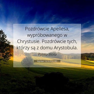 Rzymian 16:10 POLUBG Obraz Wersetu Biblijnego
