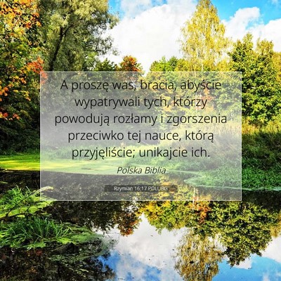 Rzymian 16:17 POLUBG Obraz Wersetu Biblijnego
