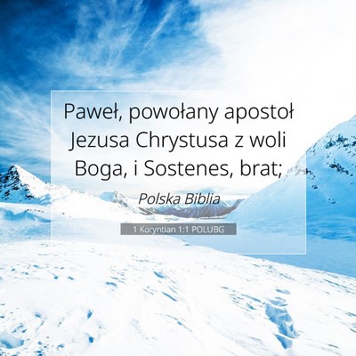 1 Koryntian 1:1 POLUBG Obraz Wersetu Biblijnego